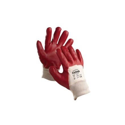 REDPOLL - Rot PVC-Baumwolle handschuh