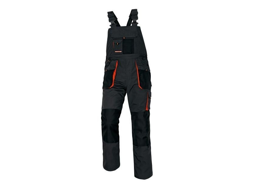 EMERTON Latzhose schwarz/orange Arbeitslatzhose Arbeitskleidung